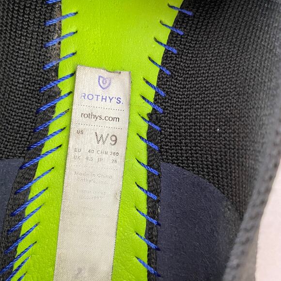 Rothy's The Point Flats Size 9 Black Ballet Comfort Career Sustainable Staple - Picture 12 of 13